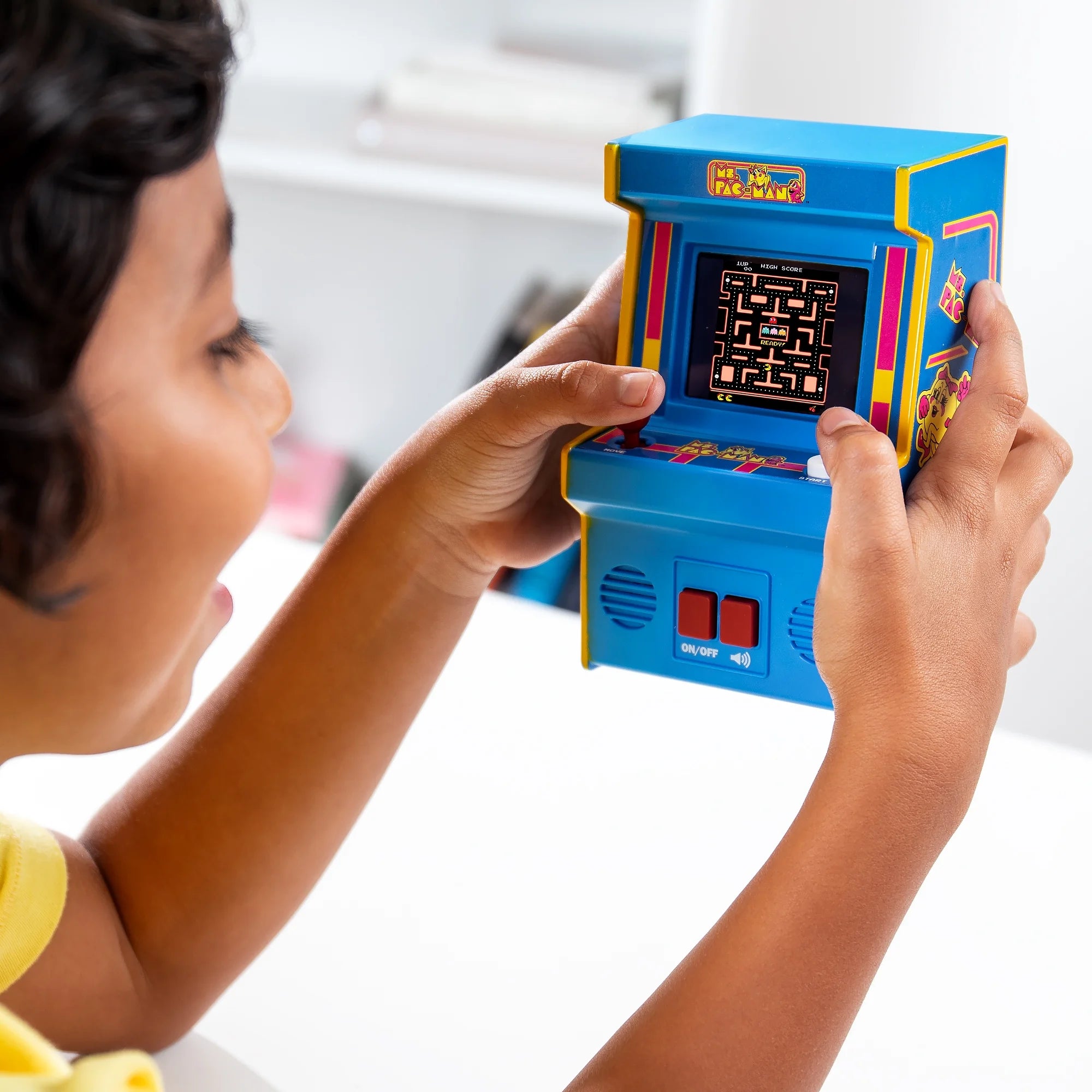 Ms. Pacman Mini Arcade Game, Great Gift for Boys or Girls, Age 8 Years and Up