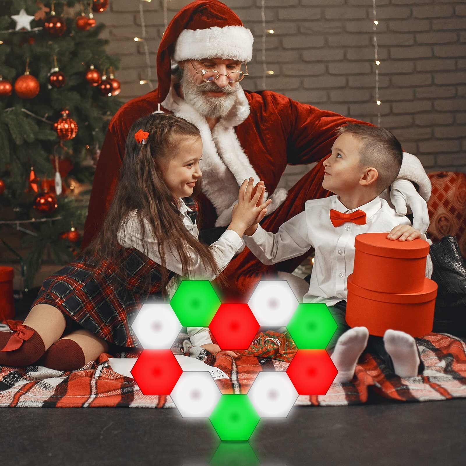 Vcwtty Hexagon Lights, Smart LED Wall Lights with Remote, 13 Colors Touch-Sen...