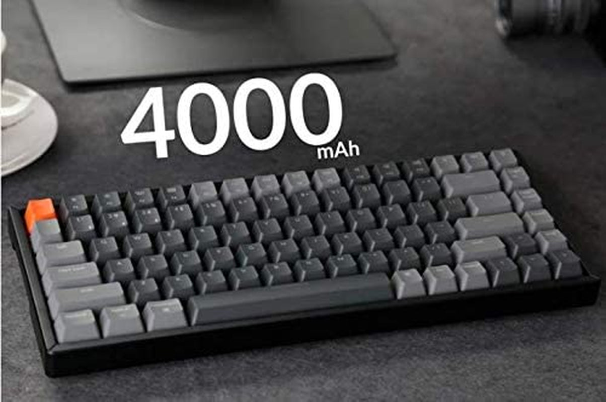 K2 Wireless Mechanical Keyboard, 75% Layout 84 Key Bluetooth/Usb-C Wired Compact RGB Backlit anti Ghosting/N-Key Rollover, Gateron G Pro Red Switch Aluminum Frame for Mac Windows, Version 2