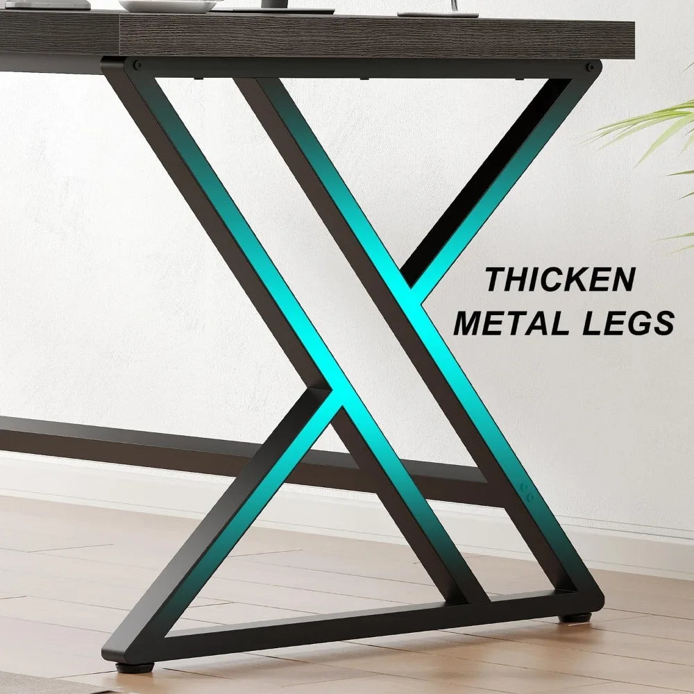 Industrial X Desk, Medium Sized Multipurpose Desk