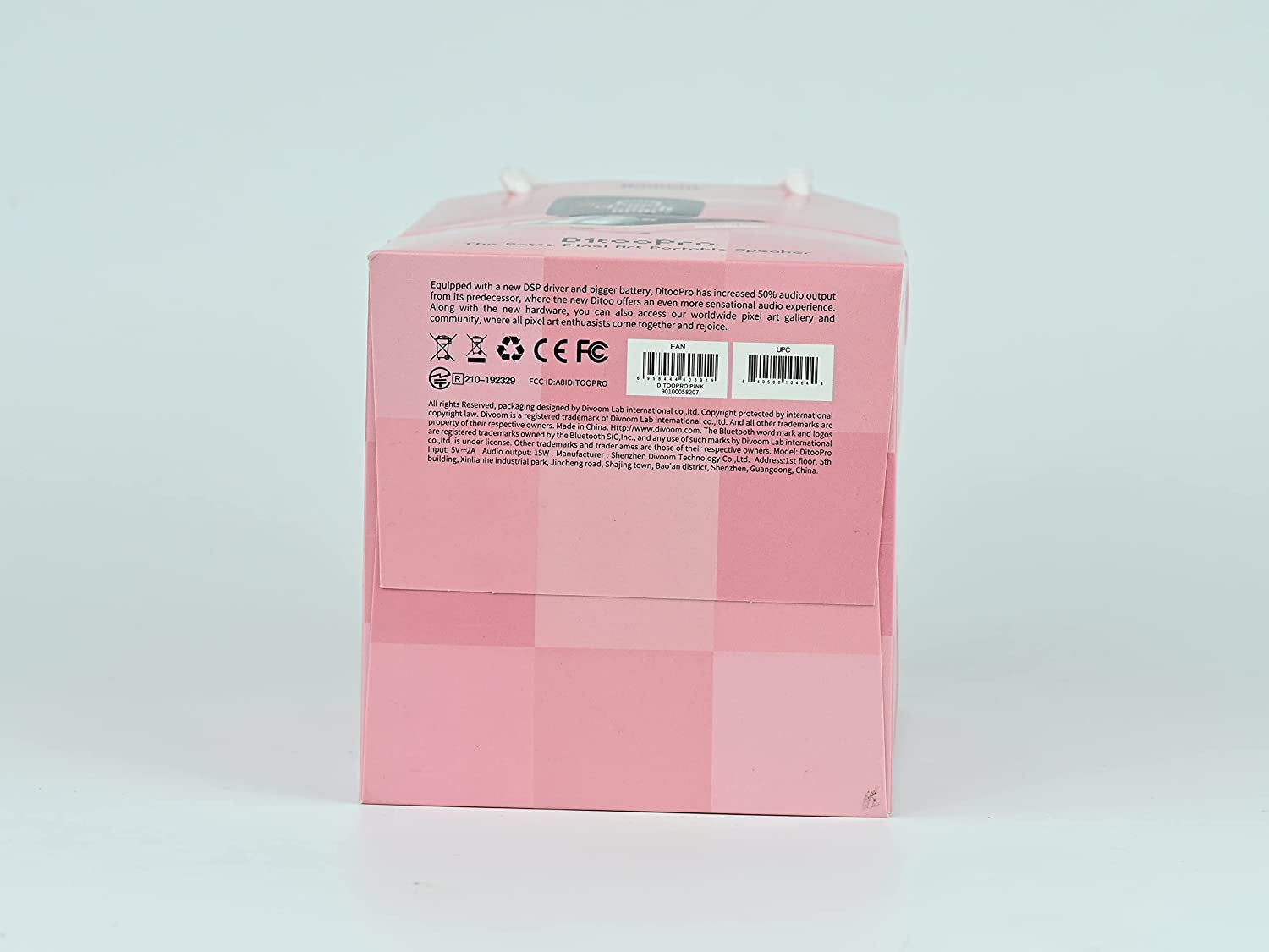 Retro Pixel Art Bluetooth Speaker with App Controlled Front Screen (Pink)