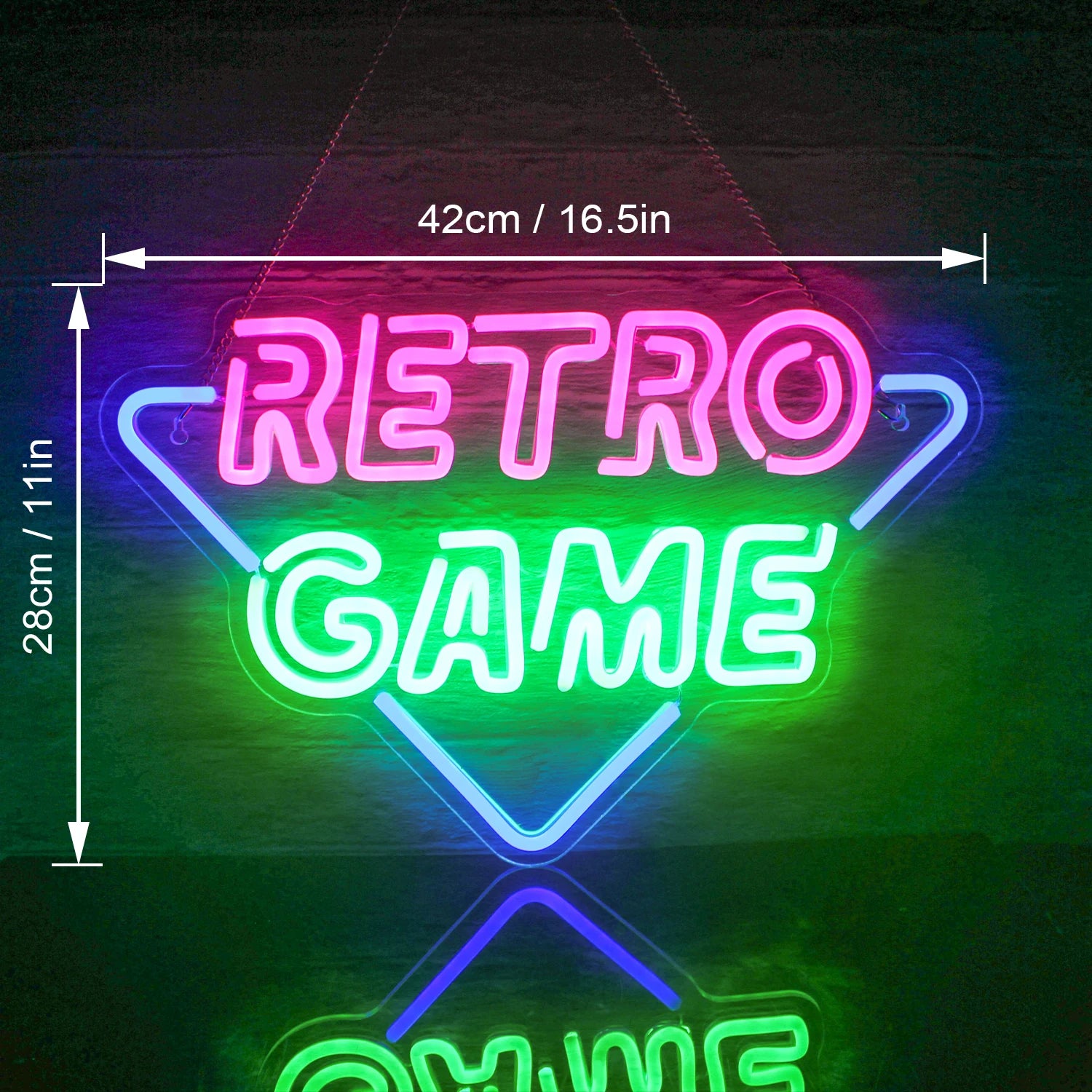 Game Room Neon Sign LED Wall Decor USB Powered Acrylic for Gaming Lighting Bedroom Bedside Wall Decor Gamer Party Birthday Gift