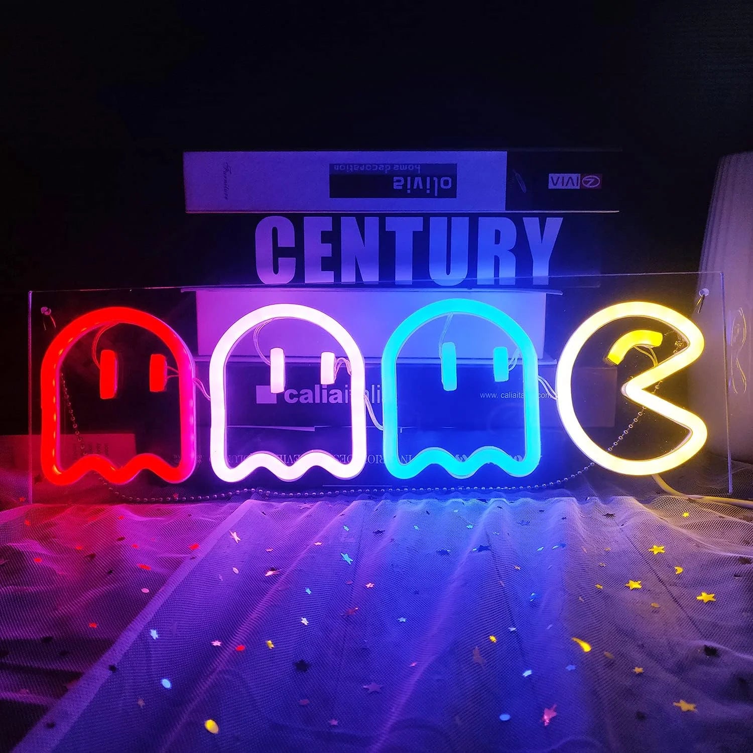 Ghost Neon Signs LED Sign Gamer Room Decor, Neon Signs for Wall, Usb/Switch Ghost Neon Light for Gaming Birthday Christmas Gift