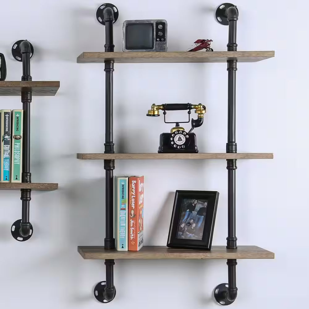 Industrial Style Floating Shelves