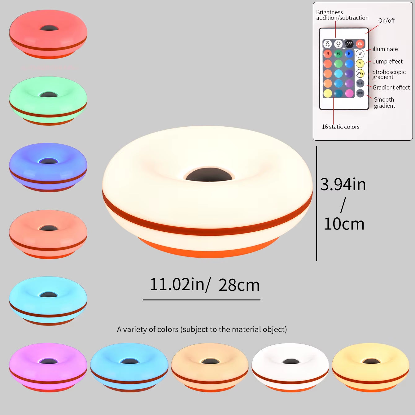 Bedroom Bedside Lamp USB Plug Bauhaus Living Room Dining Room Decoration Donut Ambient Light
