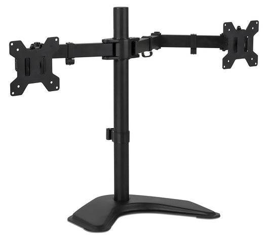 Dual Monitor Desk Stand for 17"-27" Inch Computer Screens, 35 LBS Capacity