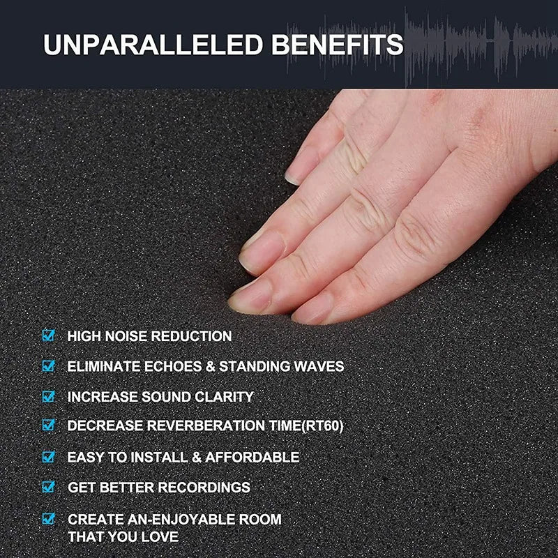 60 Pcs Sound Insulation Board Sound Insulation Studio Foam,For Wall Sound Insulation Board,For Home Studio,2.5X 30X 30Cm CNIM Ho