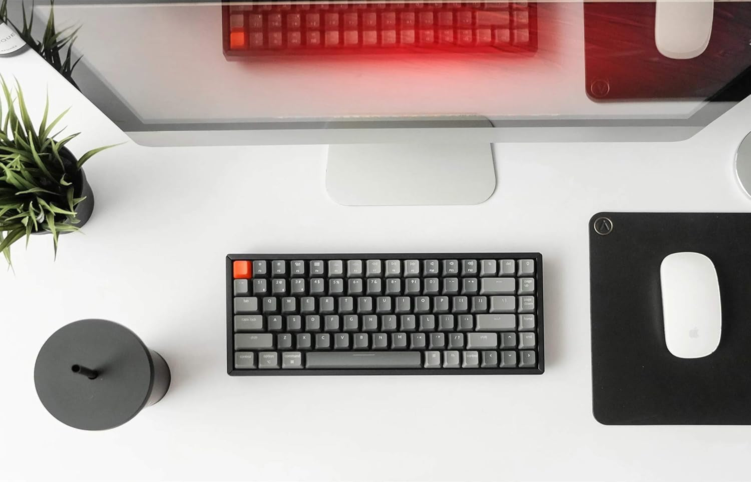 K2 Wireless Mechanical Keyboard, 75% Layout 84 Key Bluetooth/Usb-C Wired Compact RGB Backlit anti Ghosting/N-Key Rollover, Gateron G Pro Red Switch Aluminum Frame for Mac Windows, Version 2