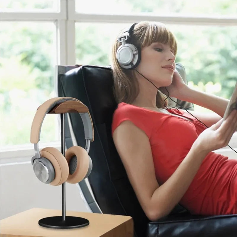 Industrial and Modern Wood/Metal Headphone stand