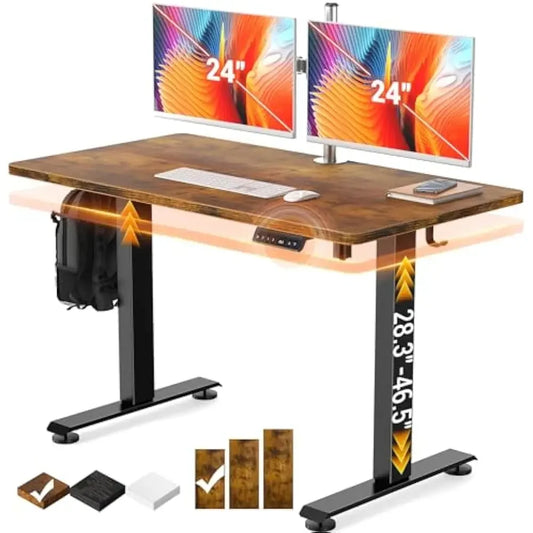 Small 47.2" Sit-Standing Wooden Desk