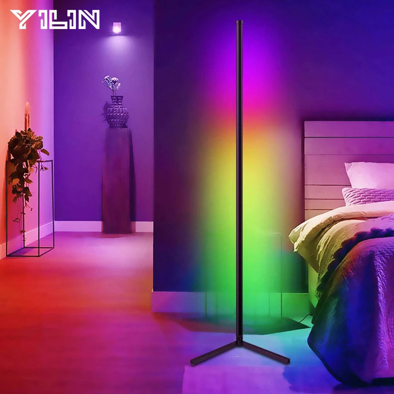 Tuya RGBIC LED Floor Lamp 180CM Smart Smart APP Remote Control Nordic Mood Light Aesthetic Room Decoration Stand Floor Light