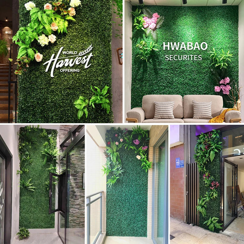 Artificial Grass Wall Plant Wall Is Suitable for DIY Background Decoration, Simulation Plant Wall, Plastic Lawn, Wedding Party,
