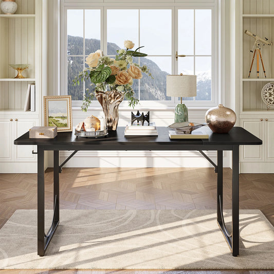 Large 63" Executive Desk, Black