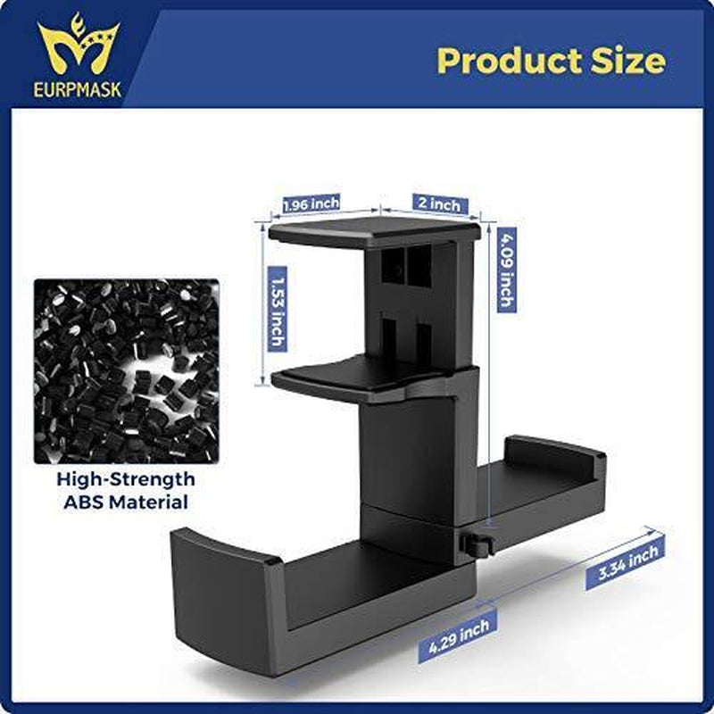 PC Gaming Headphone Stand under Desk Mount Headset Hanger Hook Holder