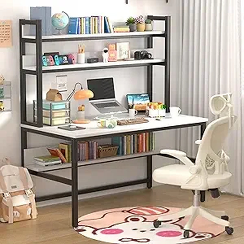 Medium 55 In. Tiered Shelf Desk with Space Saving Design