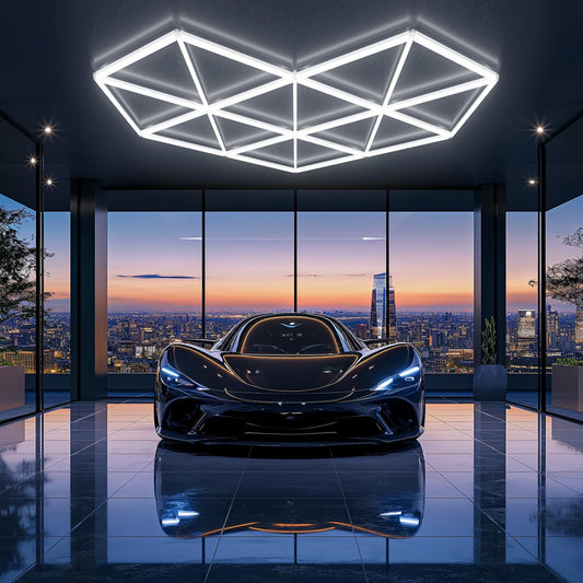 Hexagon Garage Lights, Super Bright Garage Lights Ceiling Led Hexagon 27 Pack 65