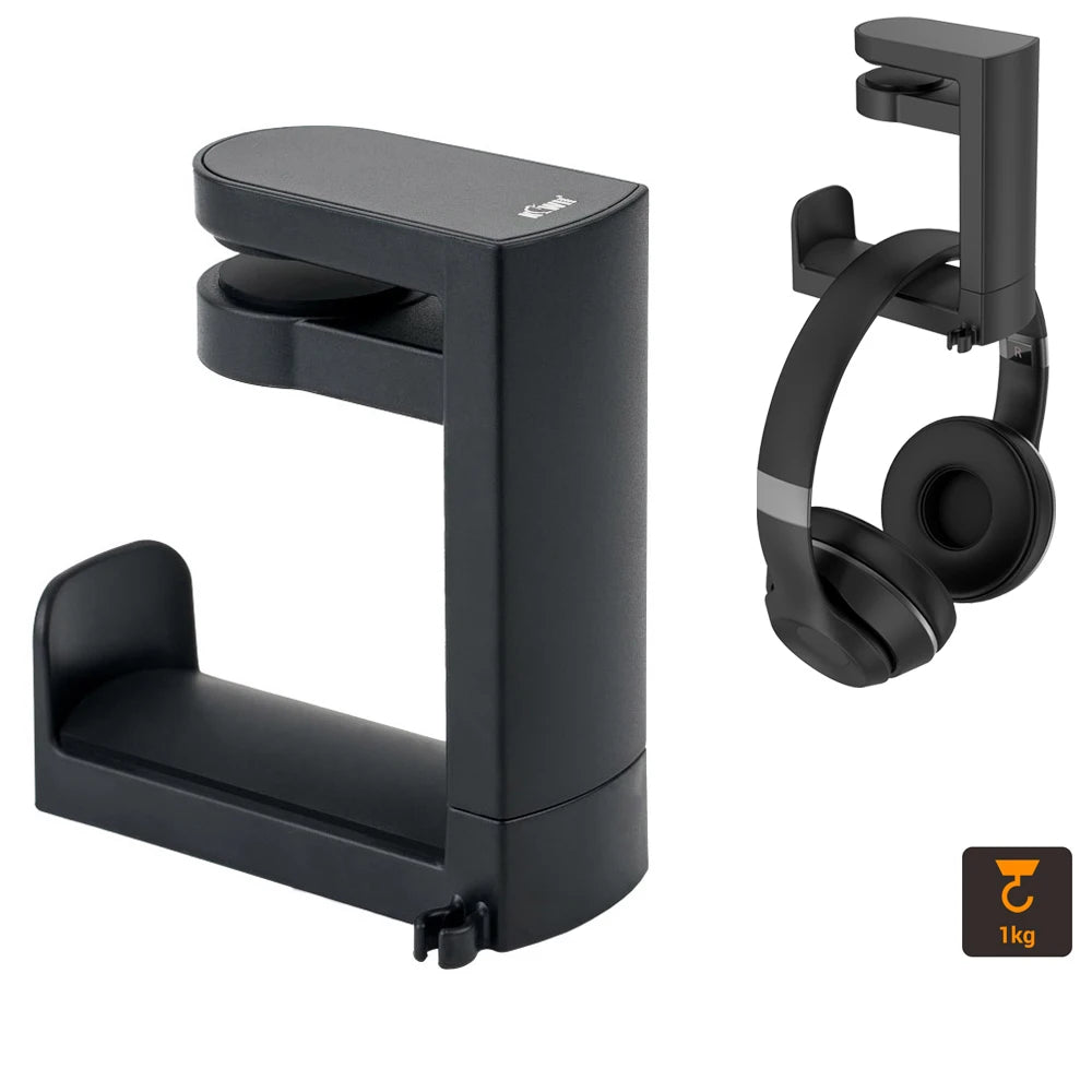 Headphone Stand with 4 USB Port 360° Rotating Clamp for Desk Gamer Headset Stand with USB 3.0 Fast Data Transfer Organize Desk