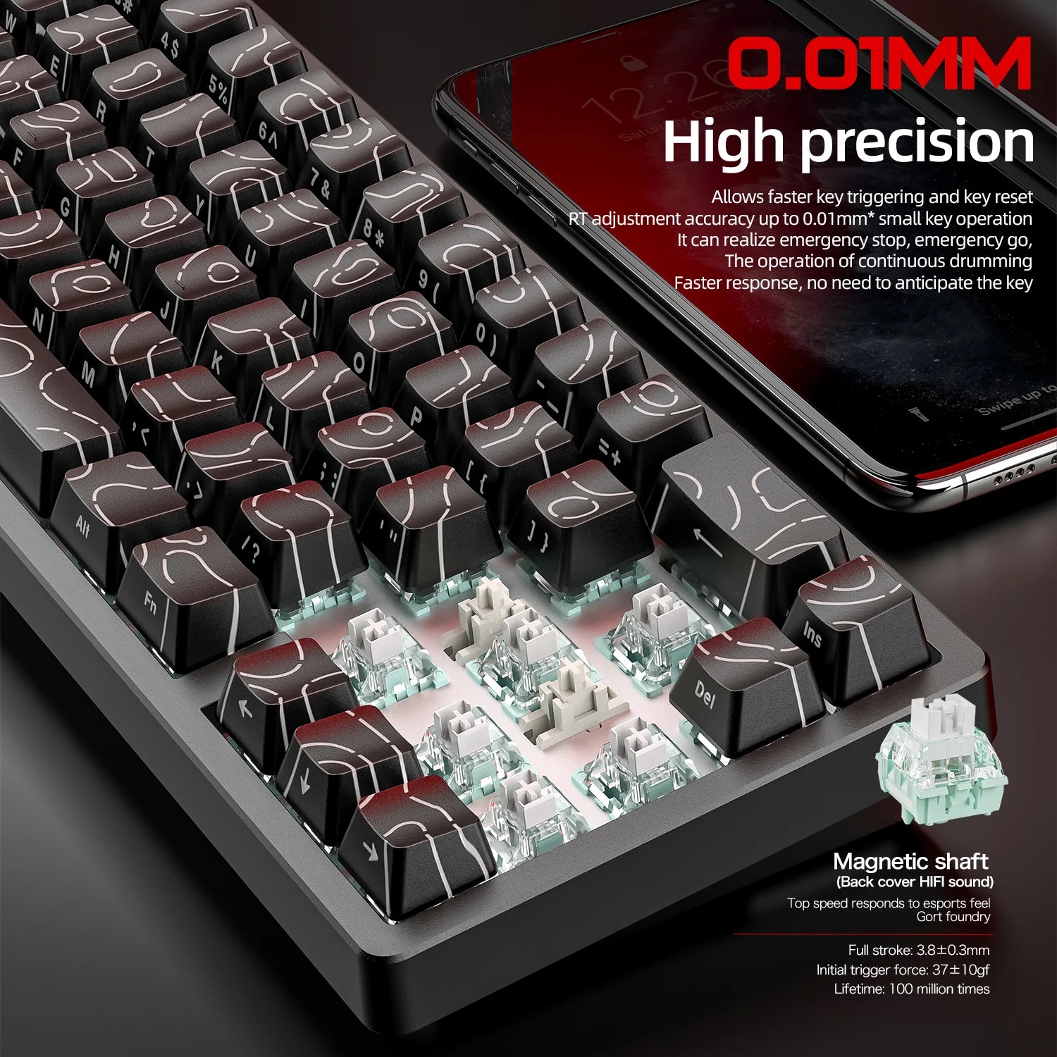 F68Pro 8K Mechanical Keyboard Magnetic Switch Wired&Wireless 68% Gaming Keyboards Rapid Trigger RGB Customs Keyboards