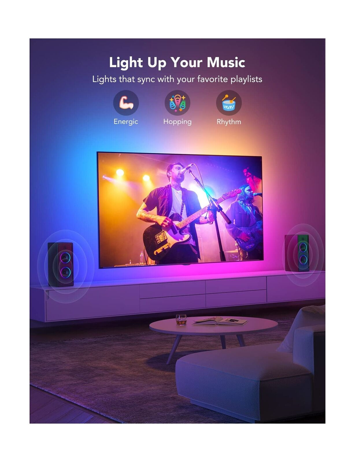 Govee TV LED Backlight, RGBIC TV Backlight for 55-75 Inch Tvs, Smart LED Ligh...
