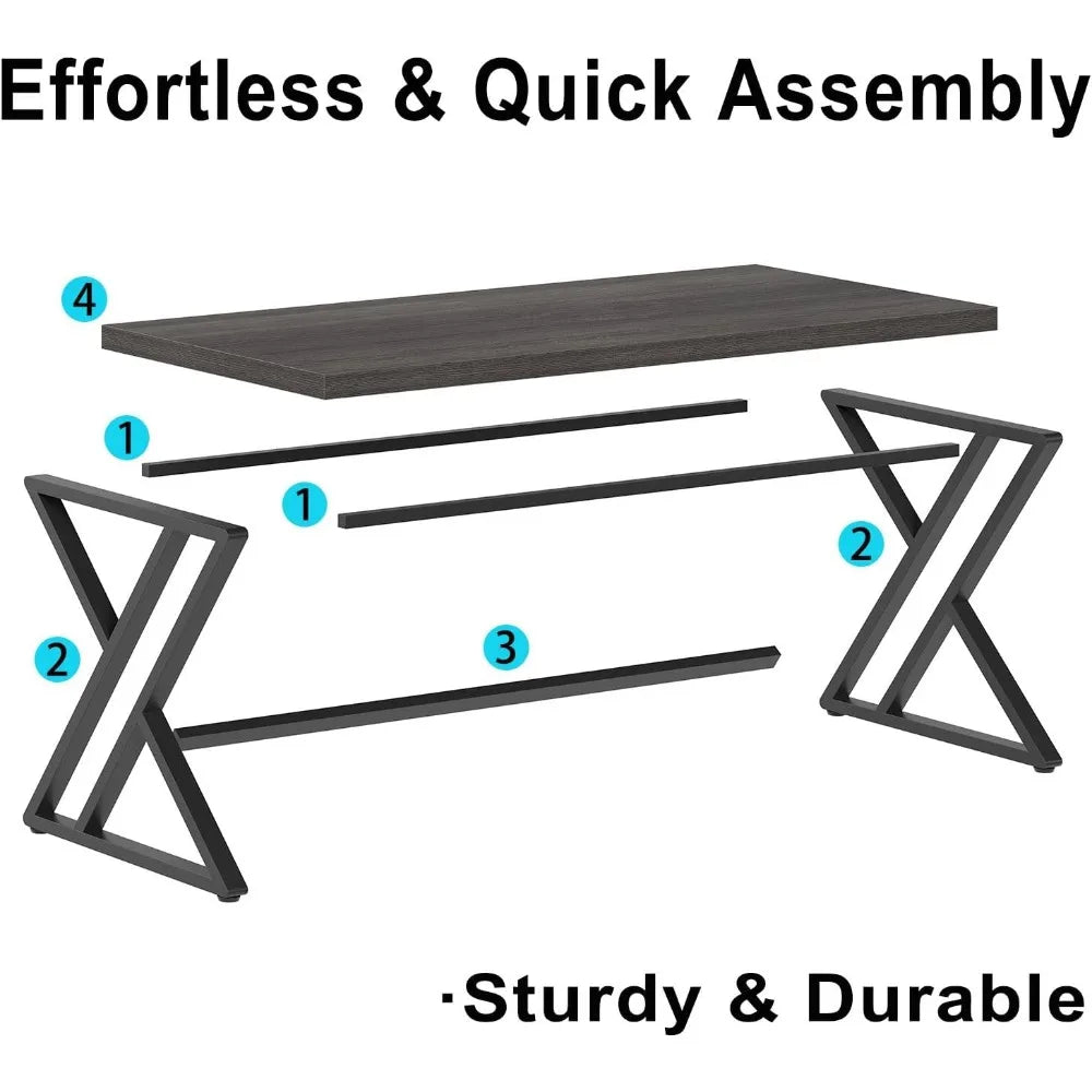 Industrial X Desk, Medium Sized Multipurpose Desk