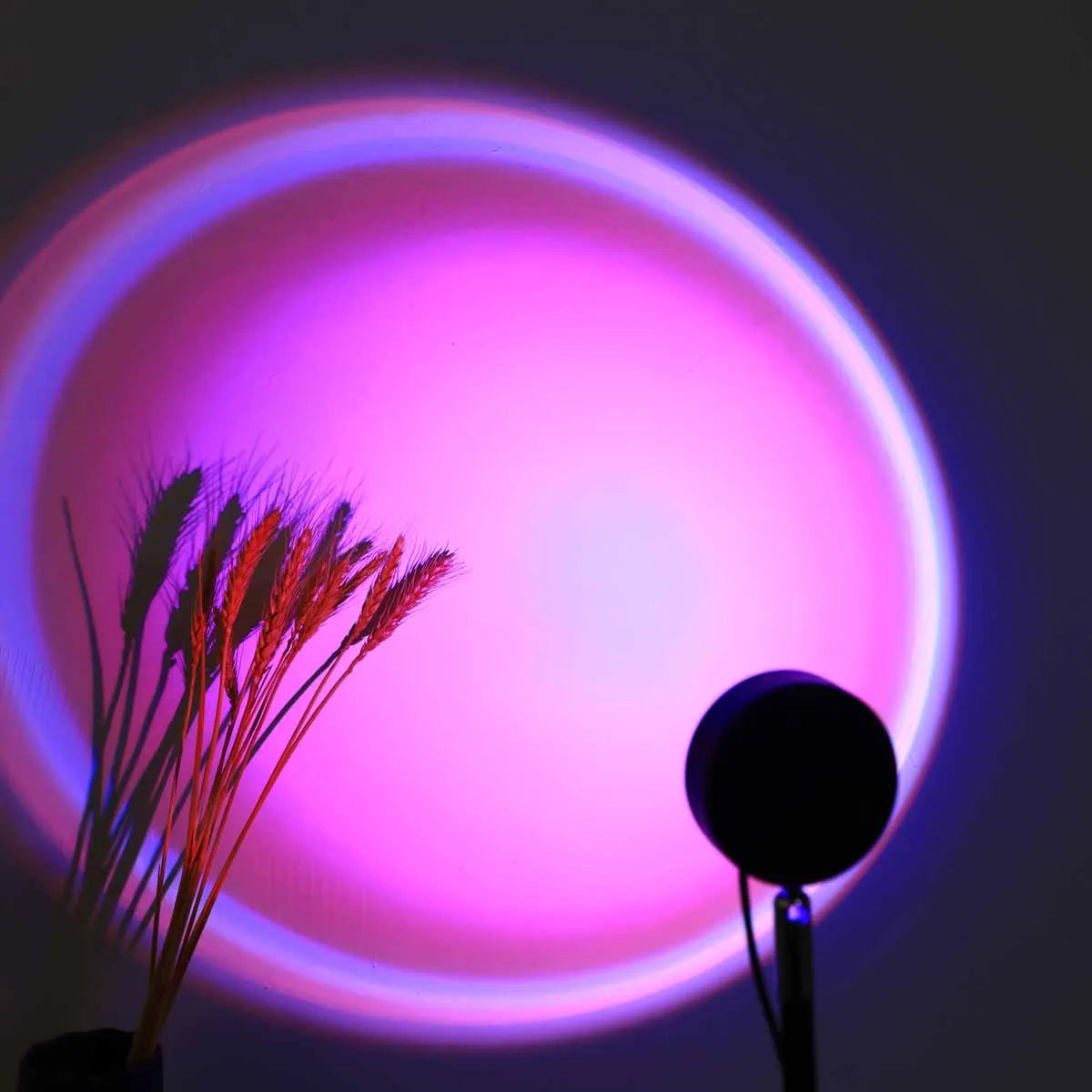 Rainbow Sunset Projector Night Light RGB Lamp for Home Coffe Shop Photography Background Wall Decoration Atmosphere Table Lamp