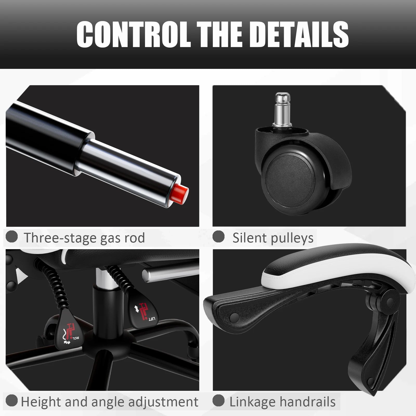 Ergonomic Gaming Chair with Footrest