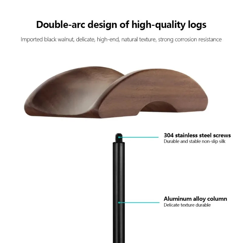 Industrial and Modern Wood/Metal Headphone stand