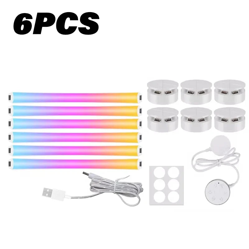 RGBIC LED Wall Light Smart Multicolor USB Atmosphere Bars Lights Splicing Lamp APP Control Music Sync Backlight Game Room Decor