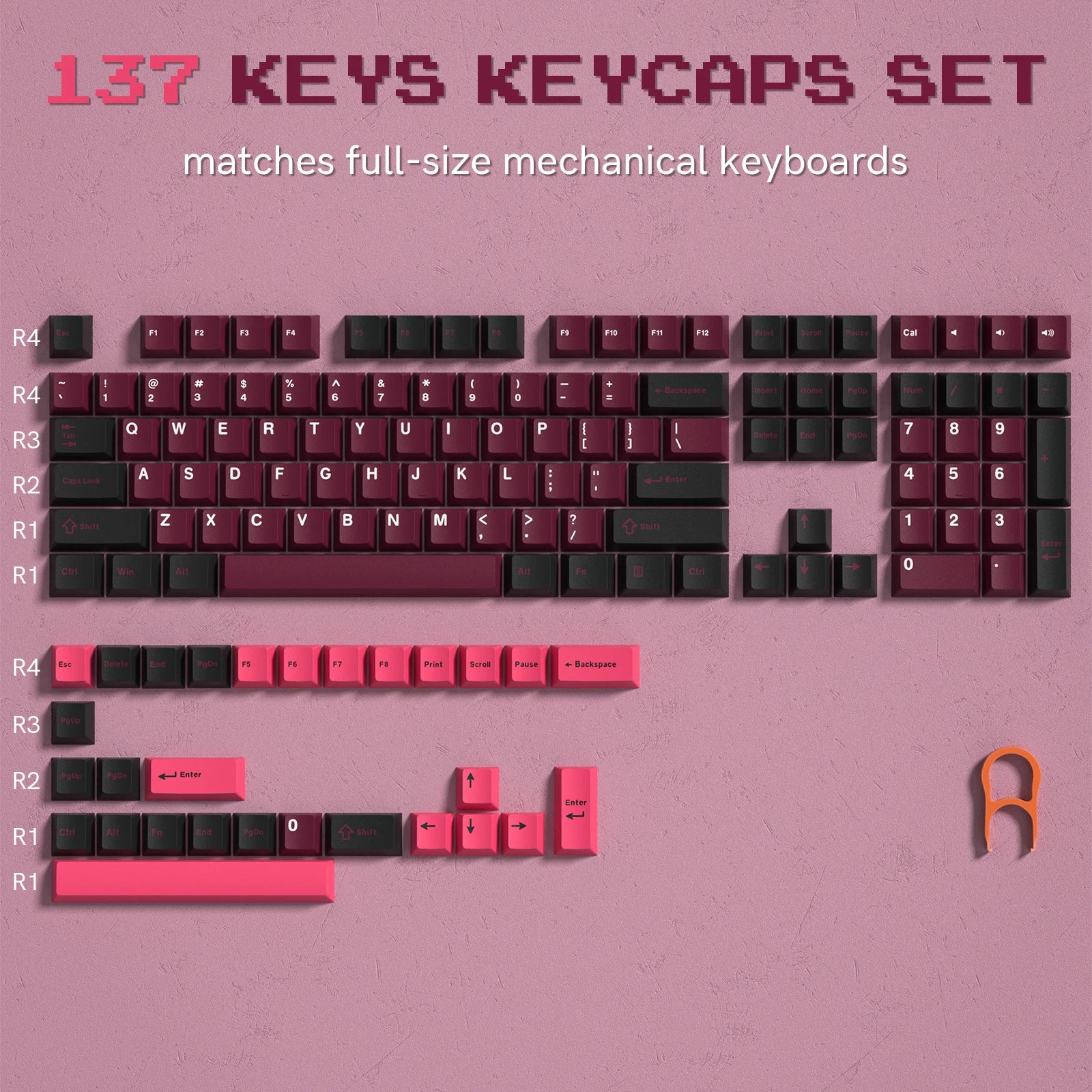138 Keys Retro Grey Blue PBT Keycap Double Shot Cherry Profile Key Caps for Cherry MX Switches Mechanical Gamer Keyboard