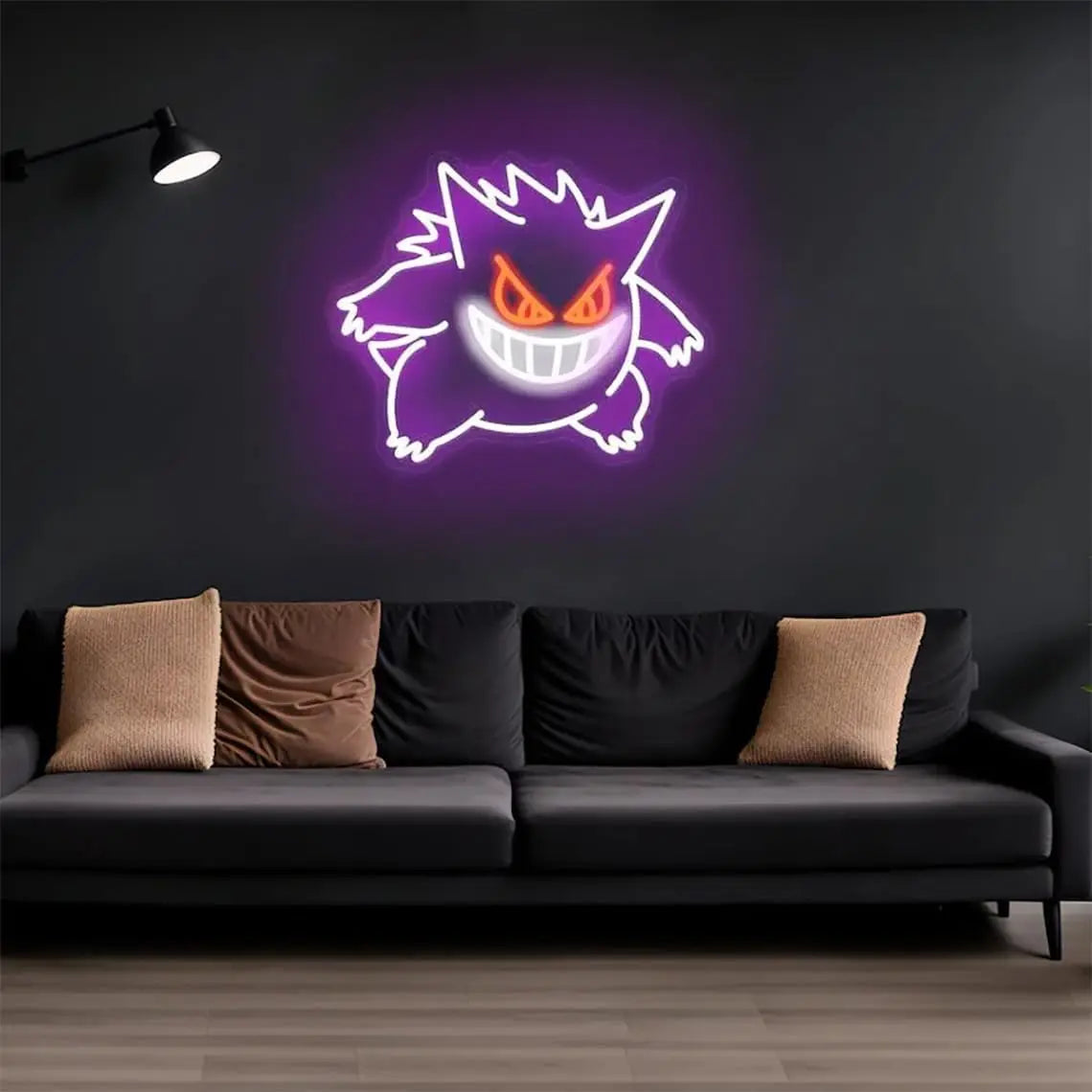 Gengar Cartoon LED Neon Sign  Dimmable USB Wall Light for Gaming Room Man Cave Anime-Style Birthday Gifts for Kids Teens A