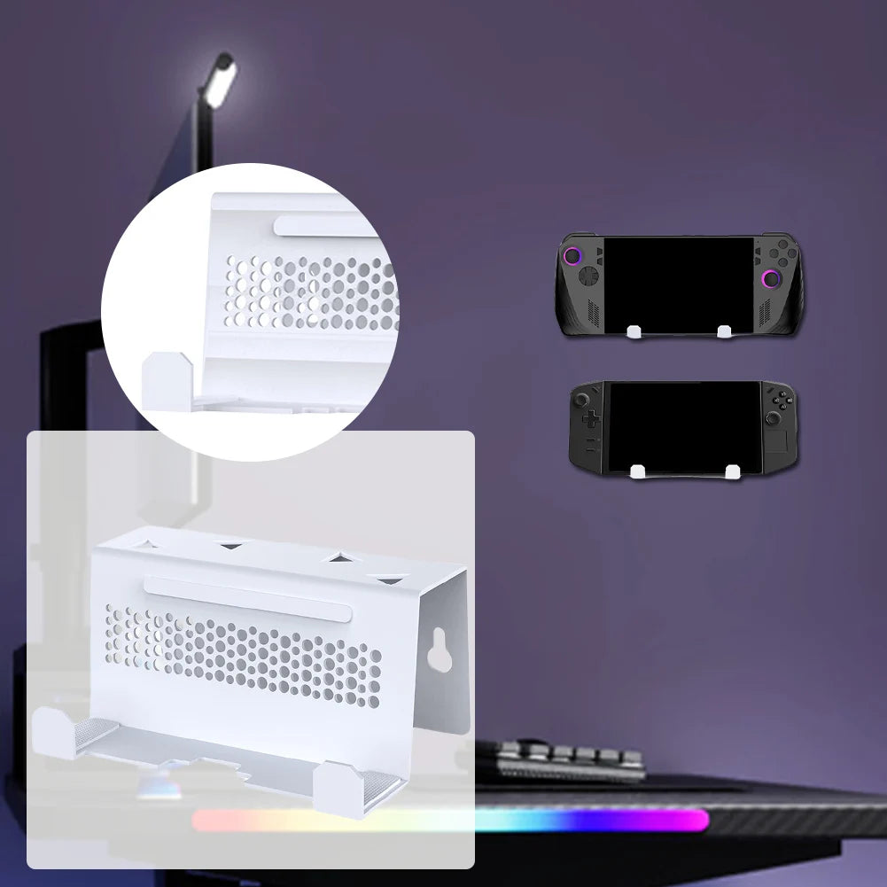 Console Dock Bracket Space Saver TV Dock Accessories Stable Wall Storage Stand for PS5 Portal/Rog Ally X/Switch/Steam Deck