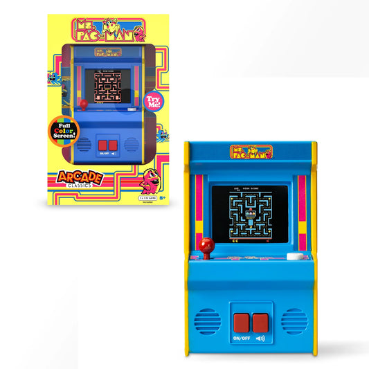 Ms. Pacman Mini Arcade Game, Great Gift for Boys or Girls, Age 8 Years and Up