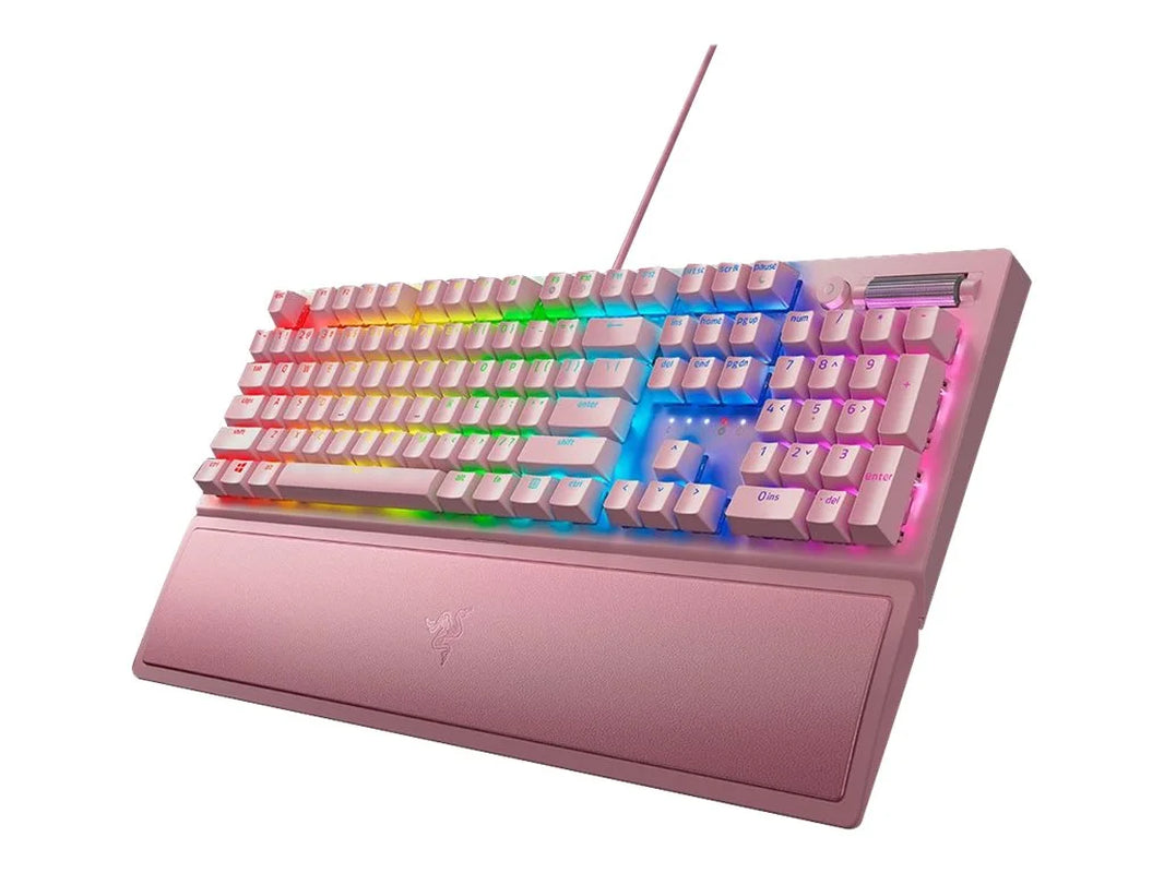 Blackwidow V3 Wired Mechanical Green Clicky Tactile Gaming Keyboard for PC, Chroma RGB, Quartz