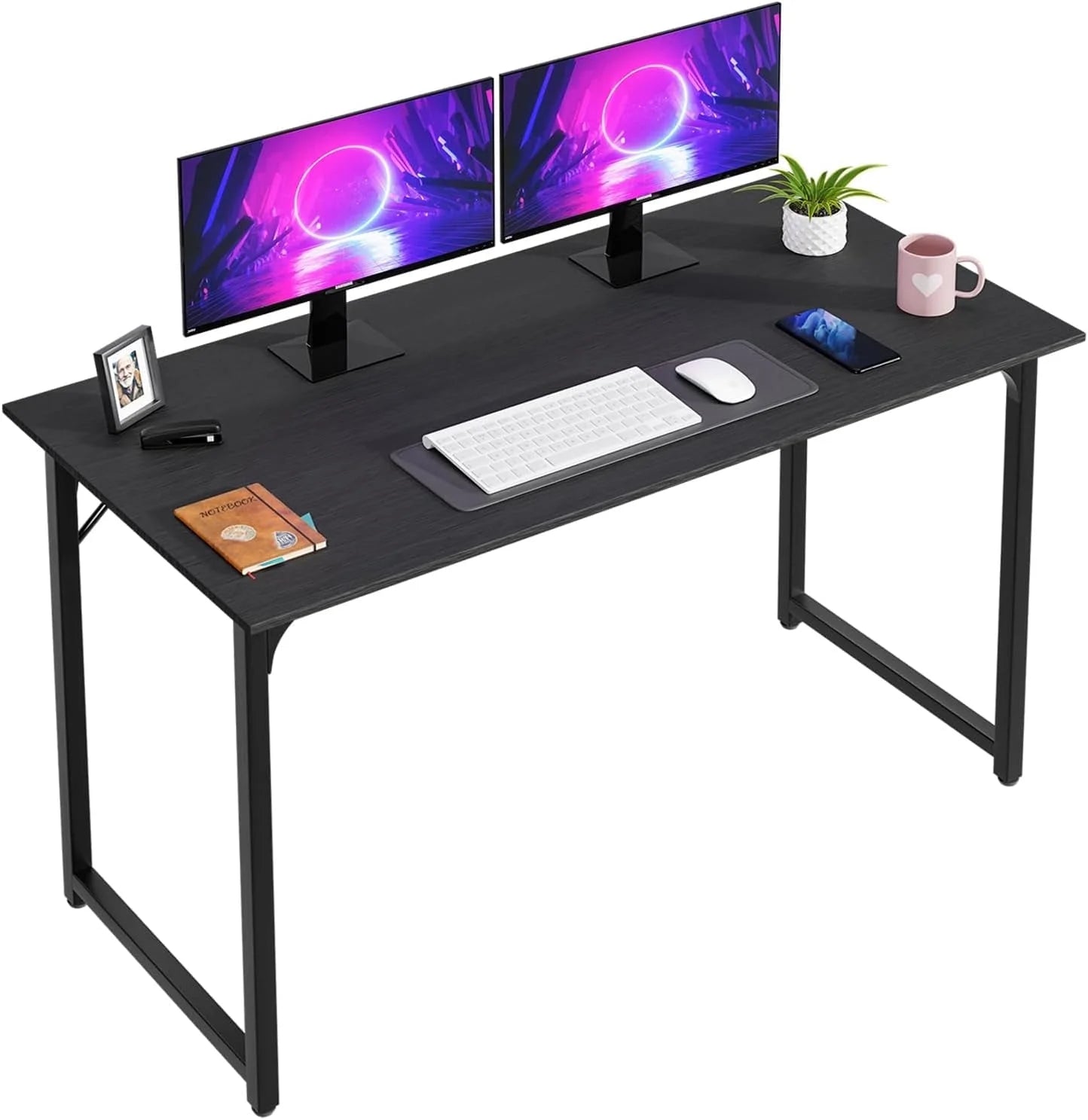 Small 47 Inch Black Computer Desk