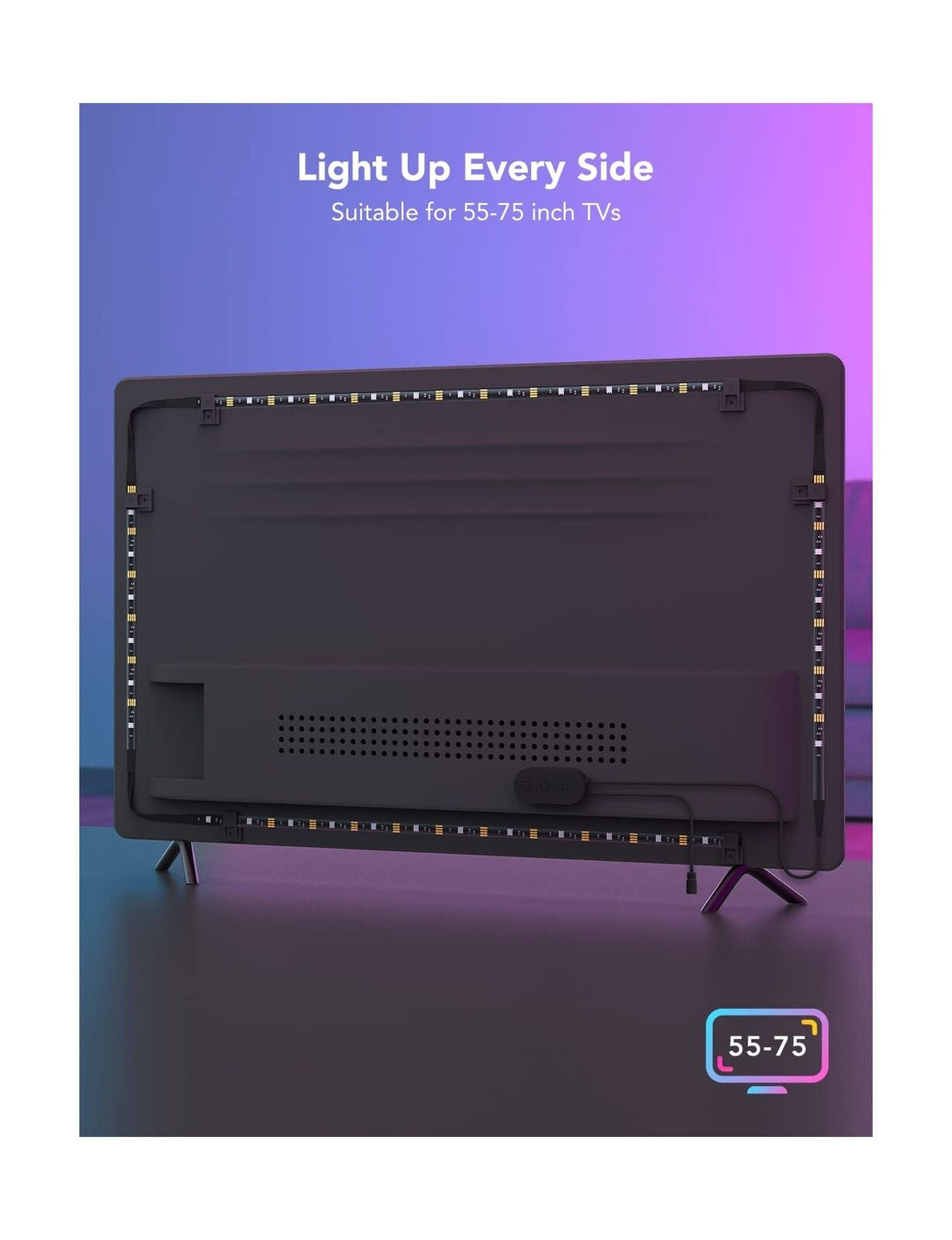 Govee TV LED Backlight, RGBIC TV Backlight for 55-75 Inch Tvs, Smart LED Ligh...