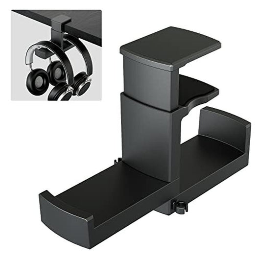PC Gaming Headphone Stand under Desk Mount Headset Hanger Hook Holder