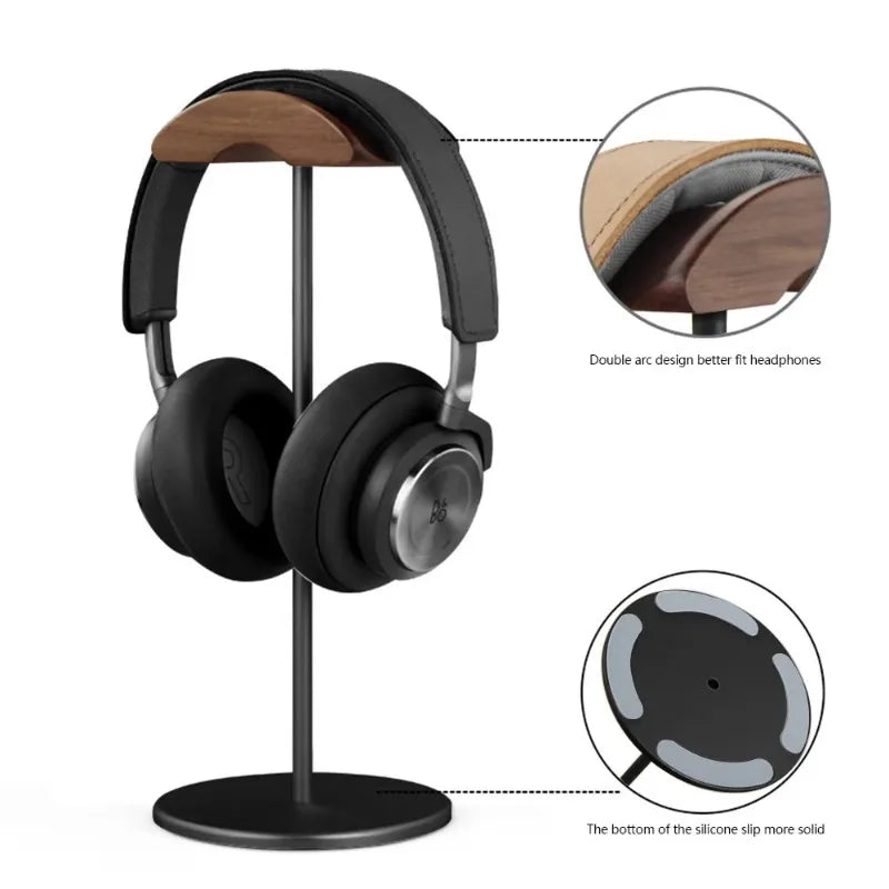 Industrial and Modern Wood/Metal Headphone stand