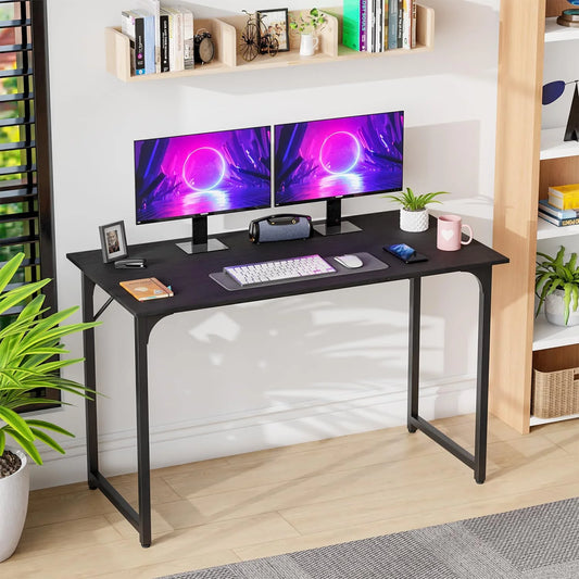 Small 47 Inch Black Computer Desk
