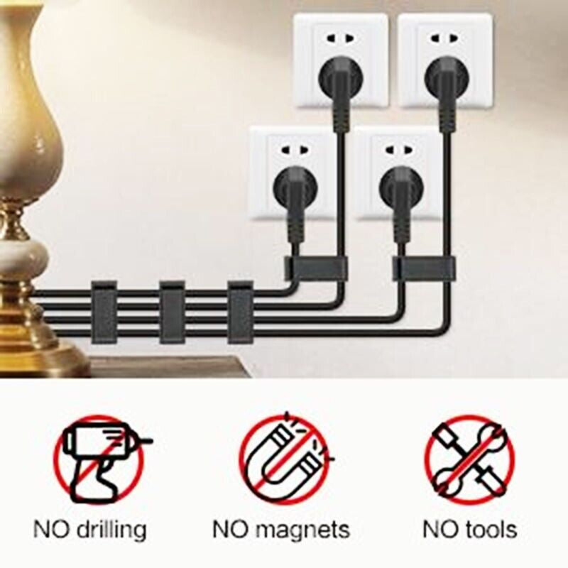 173 Pcs. Cable Management Kit Wire/Cord Organizer Zip Ties Holder Clips Adhesive