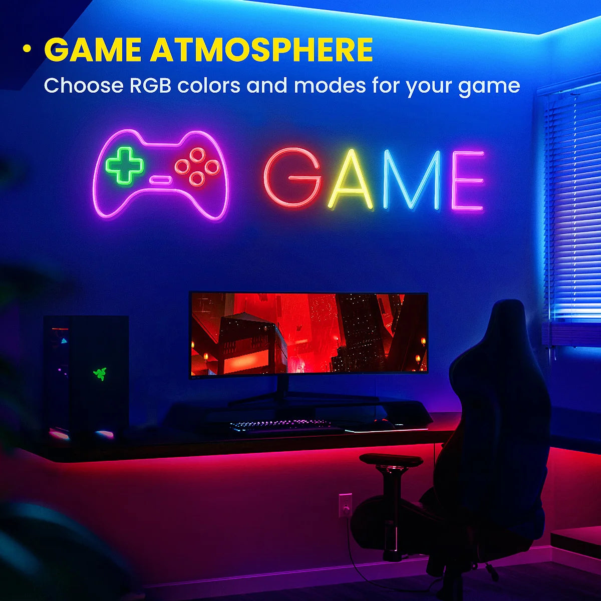 Neon LED Rope Lights, LED Lights for Bedroom Flexible LED Light Strip with Remote and APP Control RGB Lighting Strip