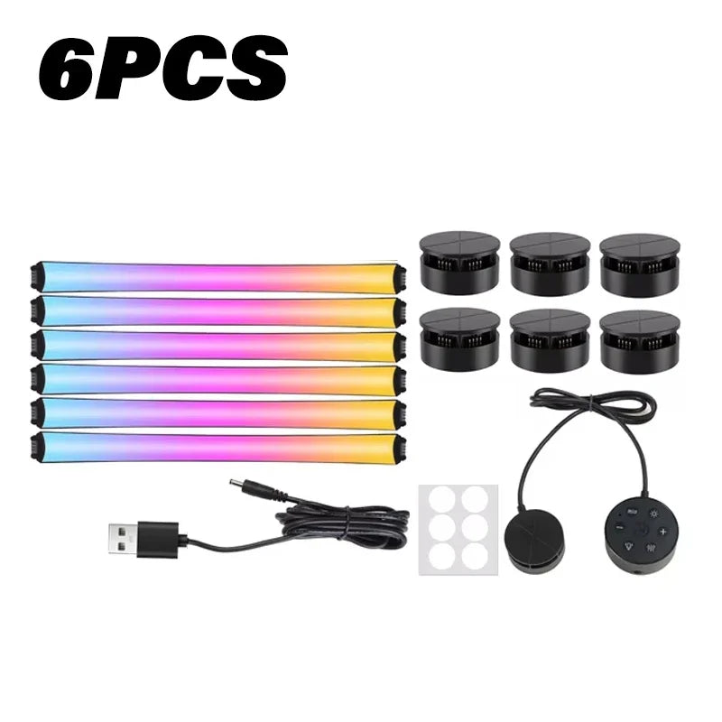 RGBIC LED Wall Light Smart Multicolor USB Atmosphere Bars Lights Splicing Lamp APP Control Music Sync Backlight Game Room Decor