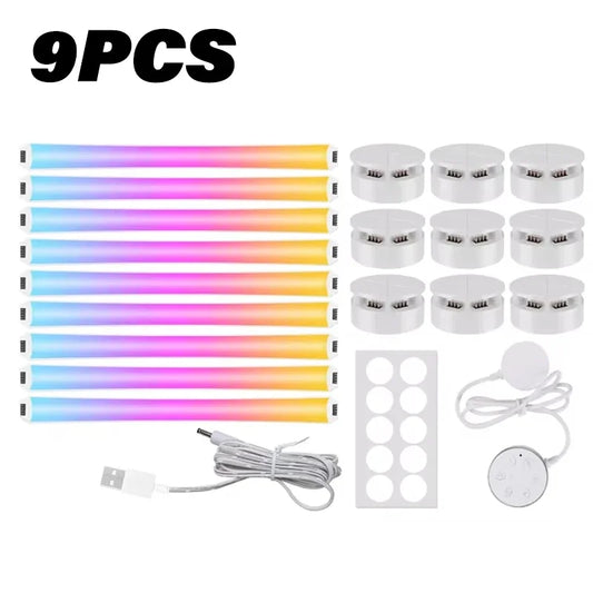 RGBIC LED Wall Light Smart Multicolor USB Atmosphere Bars Lights Splicing Lamp APP Control Music Sync Backlight Game Room Decor