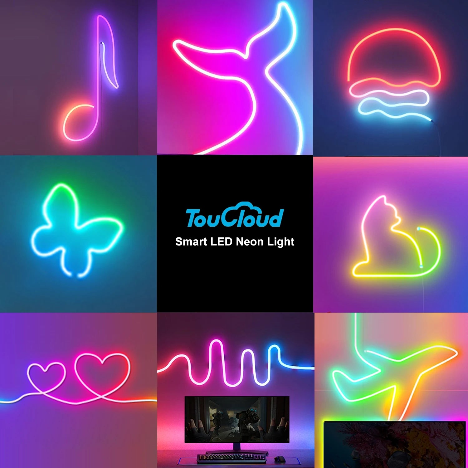 Mergbw Neon LED Strip Lights 5V 3/2/1M Silicone Neon Rope Light Music Sync DIY APP Dreamcolor Chasing Strip Tape Room Wall Decor