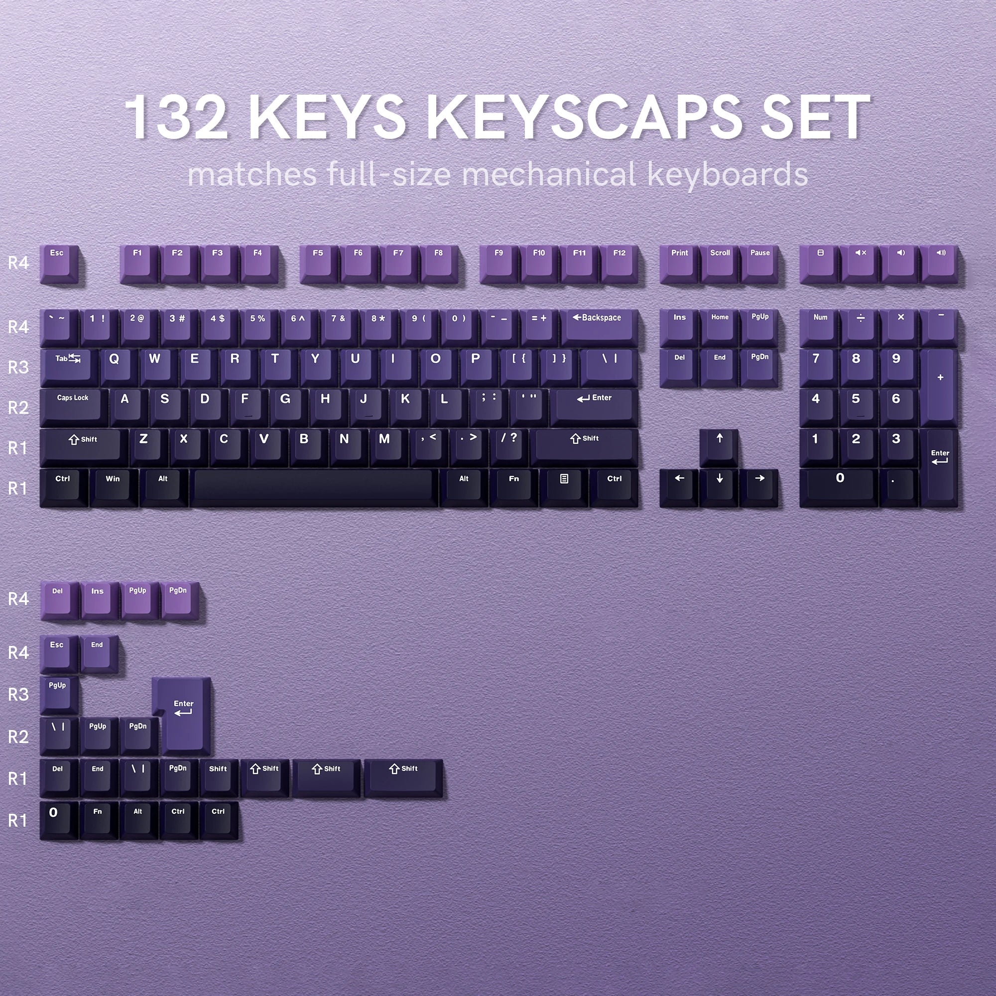 138 Keys Retro Grey Blue PBT Keycap Double Shot Cherry Profile Key Caps for Cherry MX Switches Mechanical Gamer Keyboard