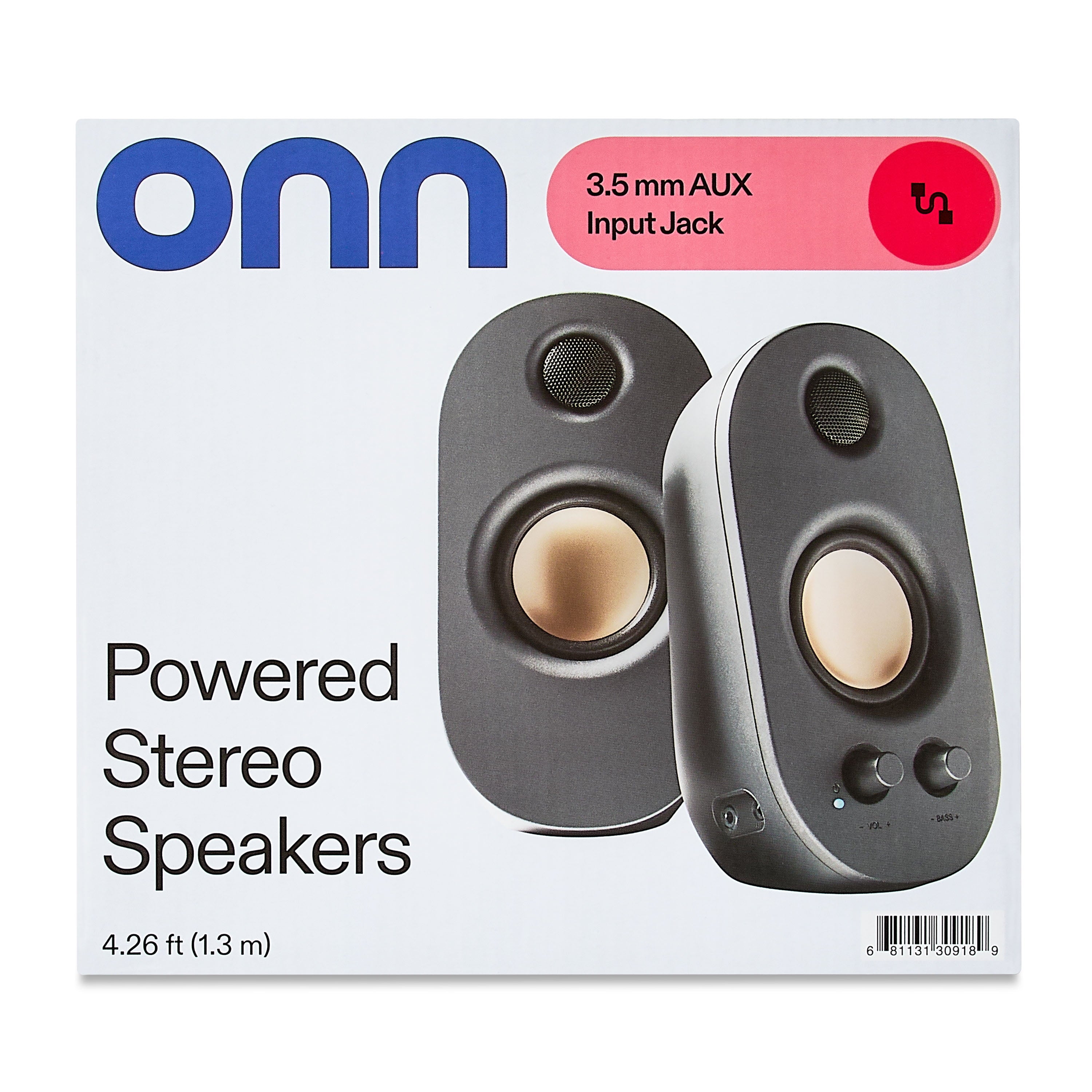 AC Powered Computer Speakers with Volume and Bass Controls, 7.32