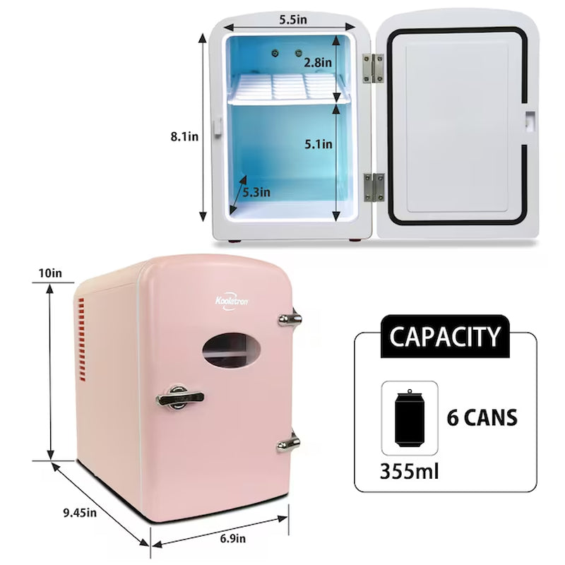 4L Retro Portable 6 Can Personal Cooler