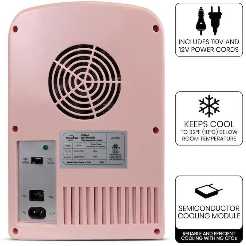 4L Retro Portable 6 Can Personal Cooler