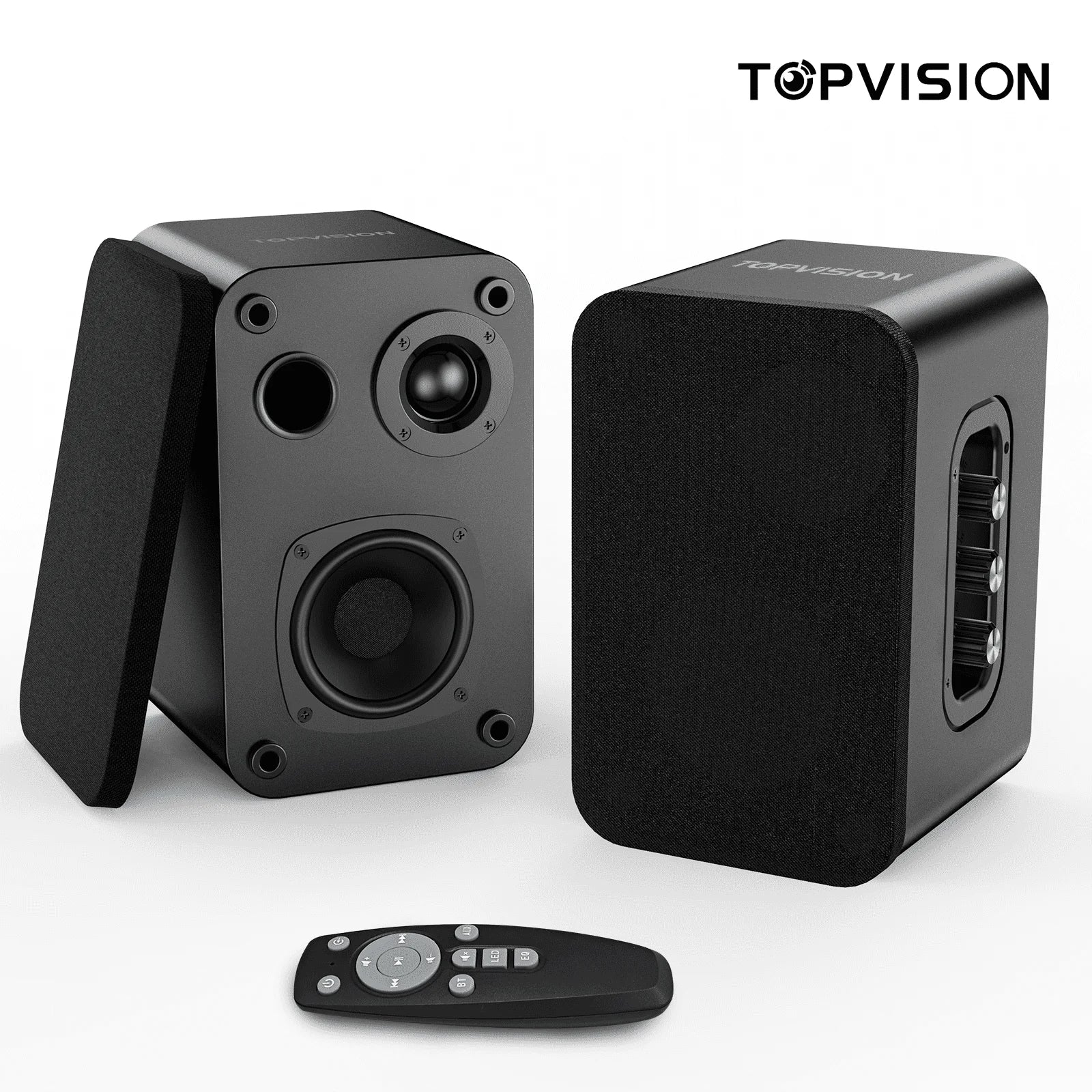Bookshelf Speakers 50W*2, BT 5.4 Wireless Speaker with Woofer, 2.2Ch Computer Speakers for Desktop PC with Optical/Aux/Usb/Bluetooth