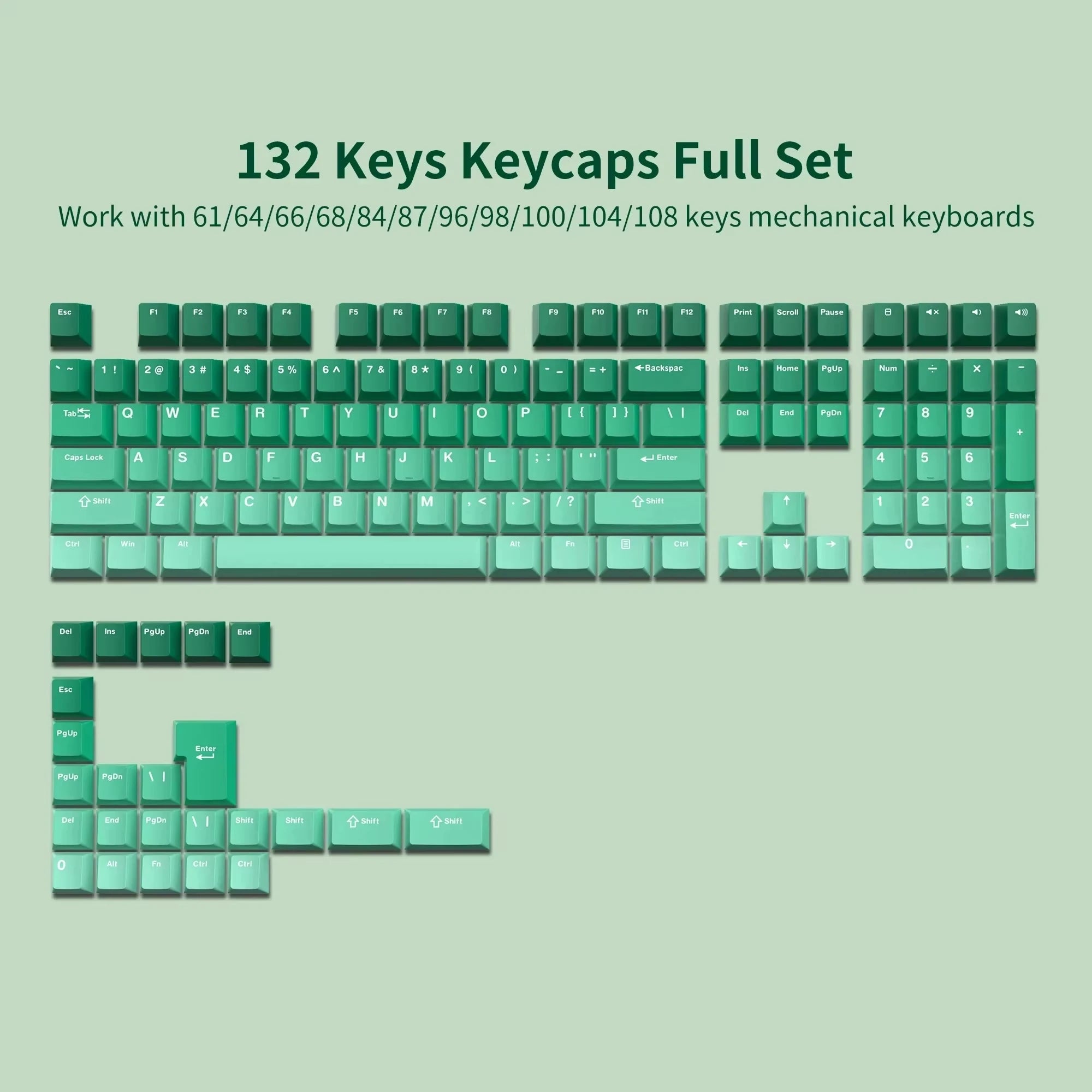 138 Keys Retro Grey Blue PBT Keycap Double Shot Cherry Profile Key Caps for Cherry MX Switches Mechanical Gamer Keyboard