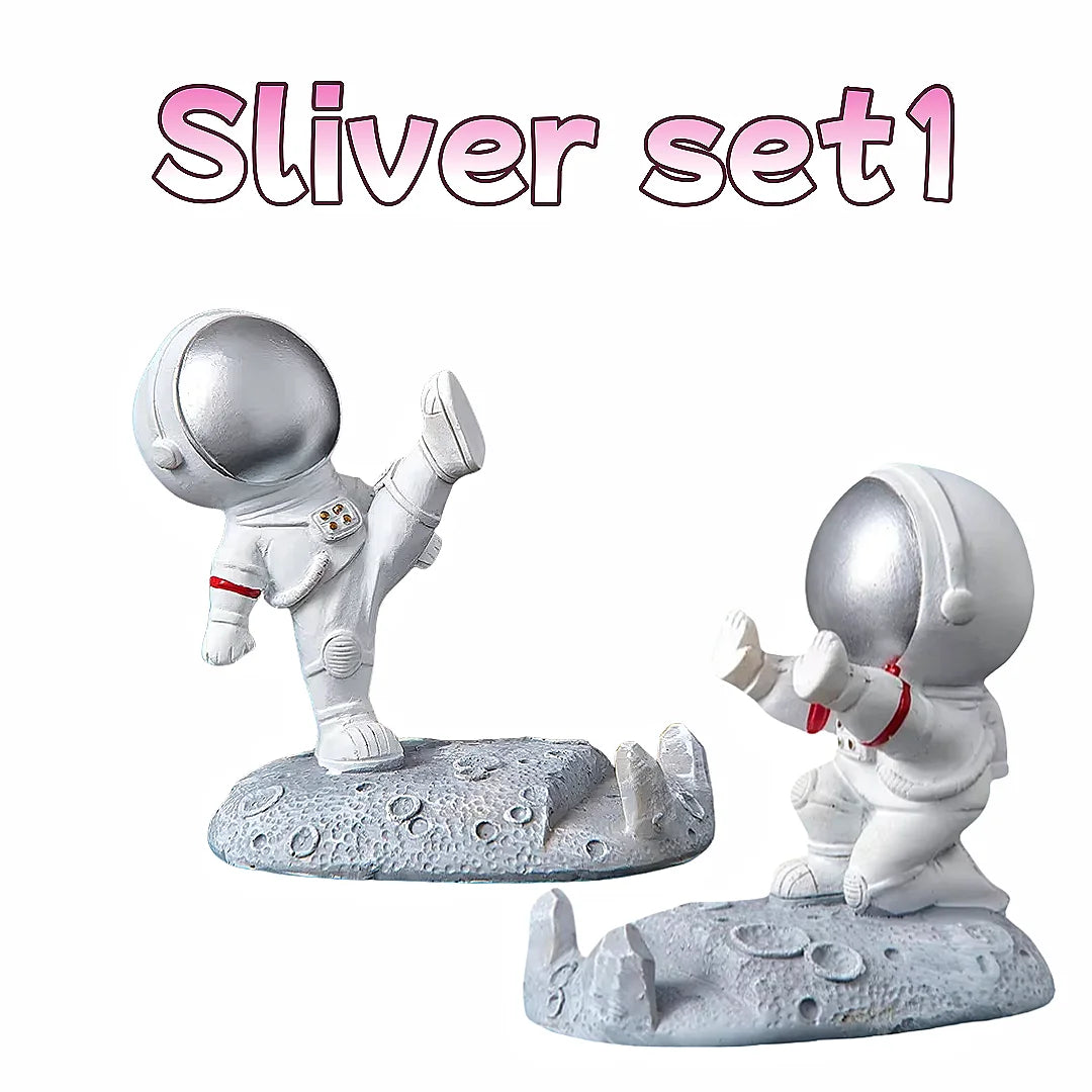 Nordic Astronaut Phone Stand - Spaceman Desk Holder for Office Decor, Cute Mobile Bracket, Unique Gift for Men/Kids